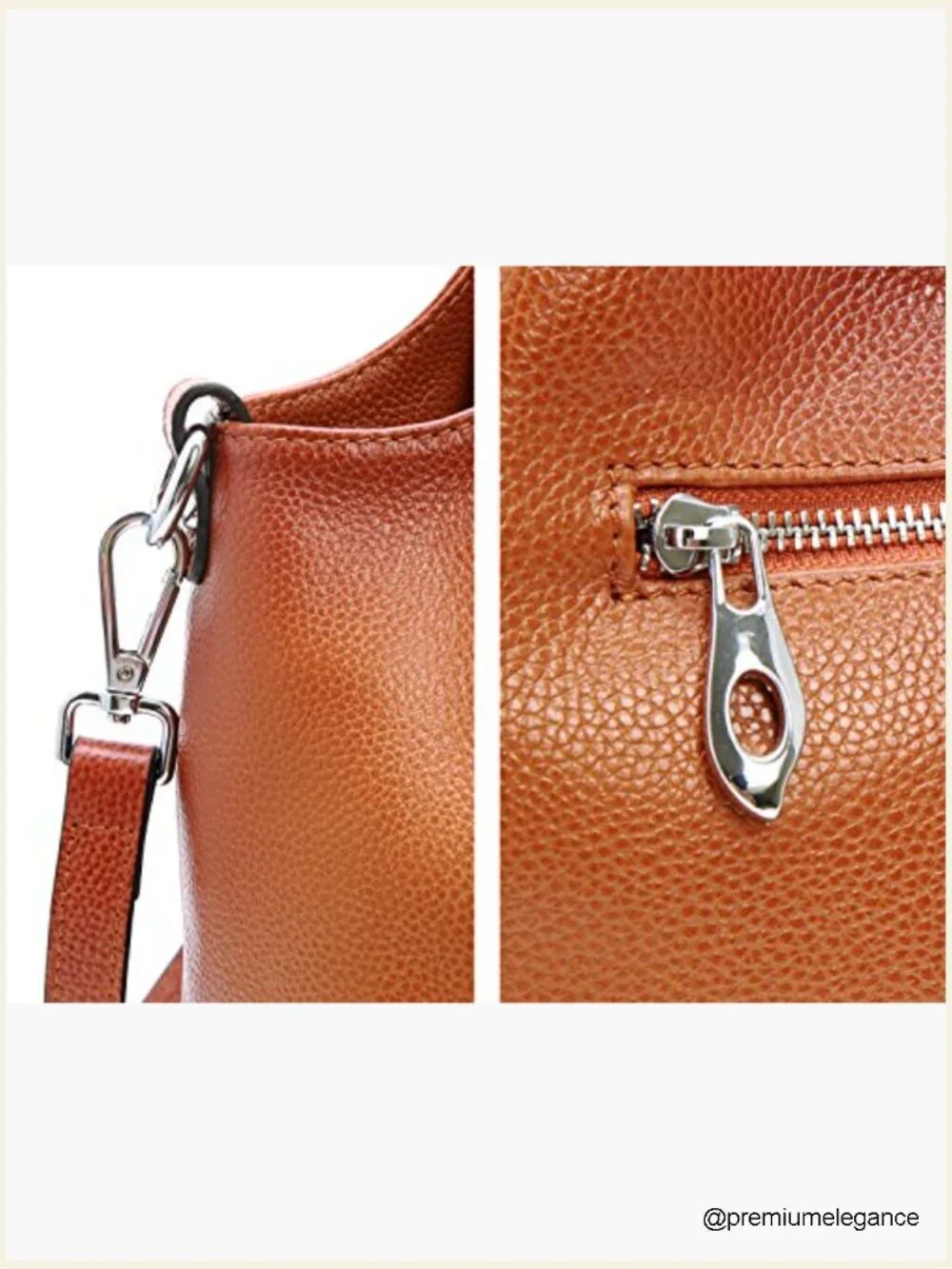 Genuine Leather Crossbody Hobo Bag Medium Tote Satchel Shoulder Purse
